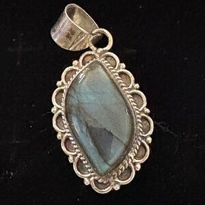 Labradorite Pendant - Iridescent Blue-Green